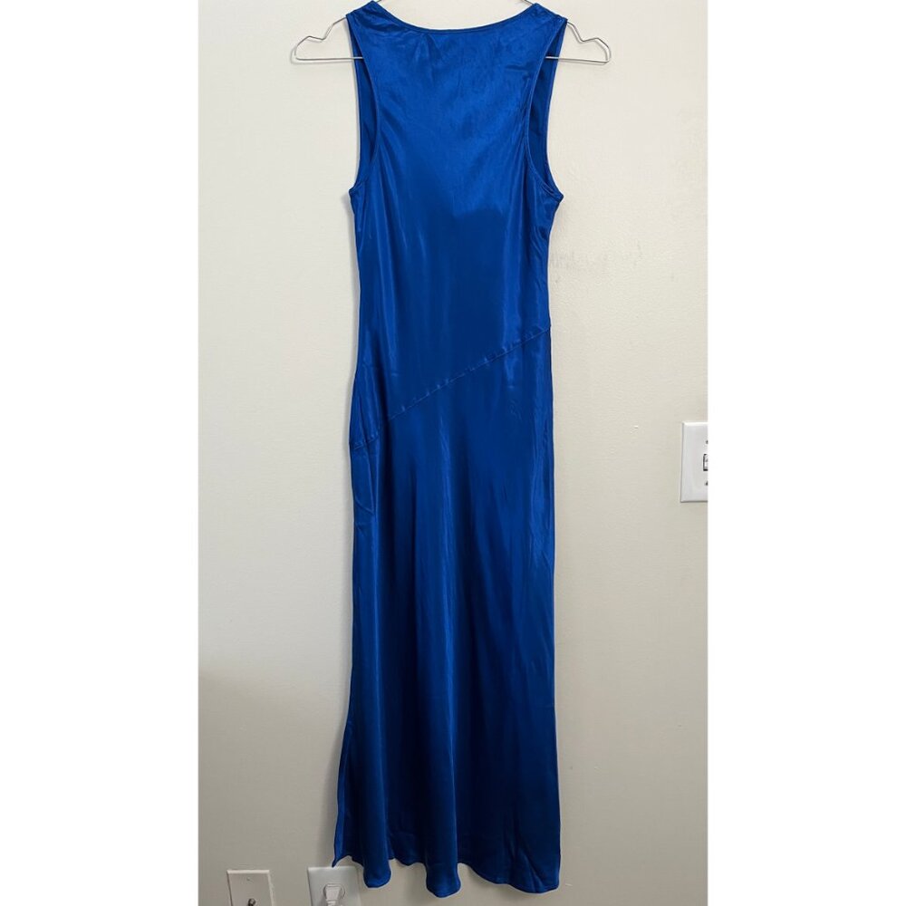 RAQUEL ALLEGRA LAPIS BLUE SLIP DRESS S - Picture 6 of 11